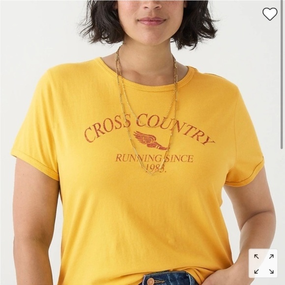 J Crew Broken-In Jersey Cross Country T-shirt, Rich Gold, Extra Small XS - Picture 3 of 9